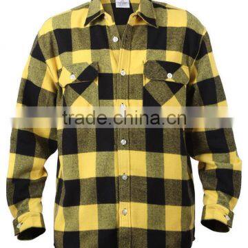 2014 OEM wholesale green plaid high quality flannel shirt