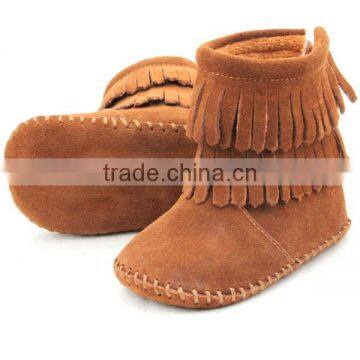 Leather moccasins baby boot 2017