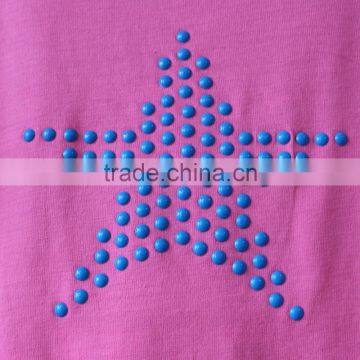 Cheap Lady Strass Print Short Sleeve T-shirt With O-neck