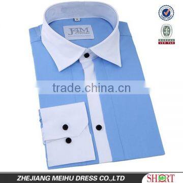 Slim Fit Contrast Color Casual Custom Long Sleeve Men Shirt photo-2