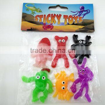 Small 6 Alien TPR Sticky Toy Sticky Alien Animal Toys photo-2