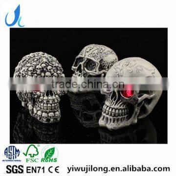 Creative terror Halloween toys funny tricky toy flash resin skulls Halloween decorations