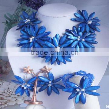 A-3941 Beauty 2015 Handmade Shell Flower Necklace For Wedding