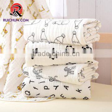 china market soft fabric baby blankets 100% cotton muslin swaddle