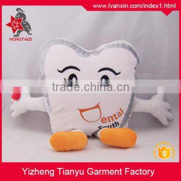 Custom embroidery plush toy manufacturer teeth plush toy