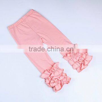 Wholesale kids ruffle pants girls icing leggings children harem pants