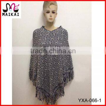 New products 2015 women's winter fashion poncho sweater