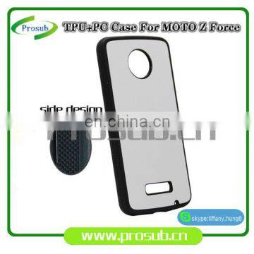 2d Sublimation Heat Transfer PC +TPU Silicon Blank Cell Phone Case With Metal Sheet for Prosub-Z Force photo-4