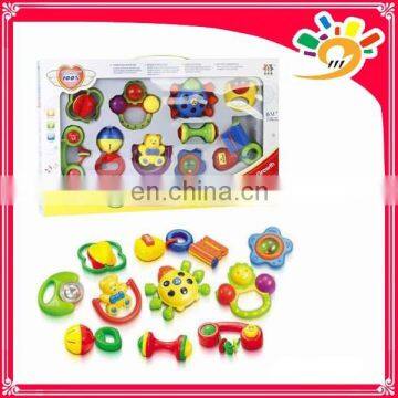 Colorful Enlighten Series Baby Toy, Funny Plastic Hand Bell Set Toys(10 pieces one set)