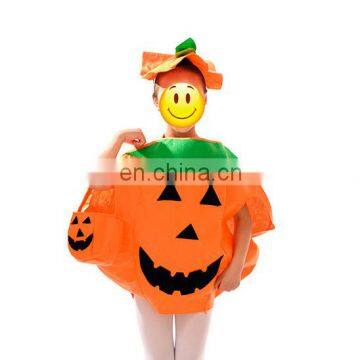 2017 hot wholesale funny simple halloween costumes cute pumpkin costumes with pumpkin bag for kids MFJ-0020