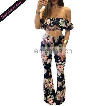 Wholesale Fashion Casual Floral Print Women Two Piece Set