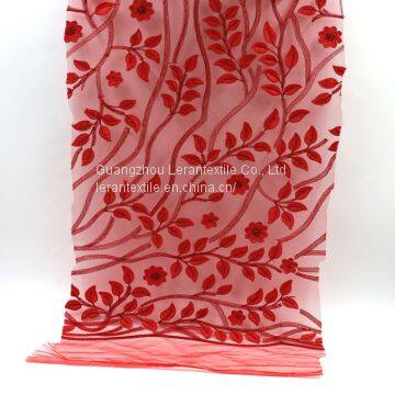 Ткани с эмбroidery Lace с 3D цветами в стиле цветов