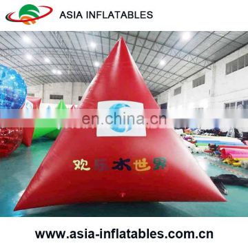 Custom Red Large Inflatable Triangle Buoy For Water Park