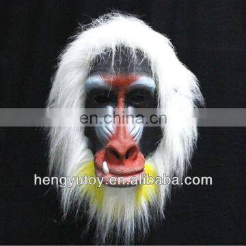 Eco-friendly vivid Rubber Latex baboon Mask full head Deluxe Animal Party Mask -2013