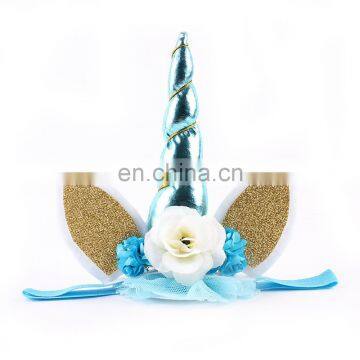 Baby unicorn headband birthday unicorn gift Flower horn unicorn Headband