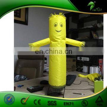 Popular Cheap Small Indoor Inflatable Air Dancer, Yellow Custom Logo Printing Attractive Mini Desktop Tube Man