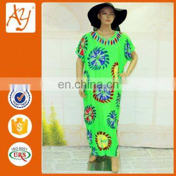 Latest exclusive flower fabric simple dashiki shirt abaya designs