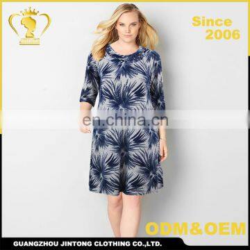 2017 Plus Size Hot Sale designer simple long one piece dress western