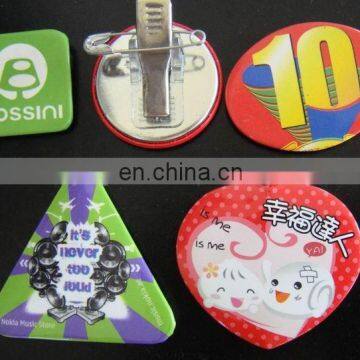 Multi-functional botton badges with clip for Promotion used by Factory Handmade quality