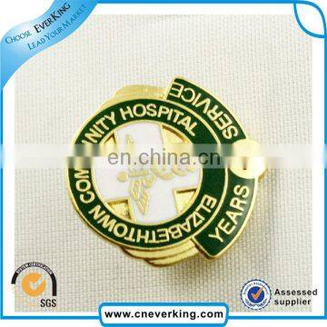 high quality fashion hard enamel lapel pin by golden supplier