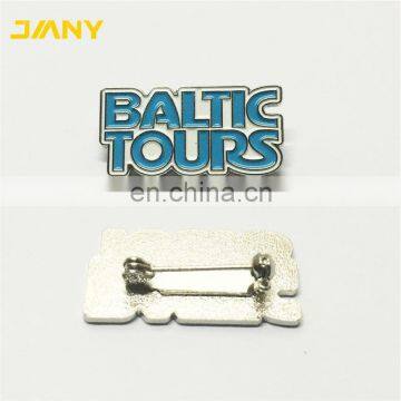 Custom Sliver Plated Metal Soft Enamel Baltic Tours Lapel Pin With Safety Pin