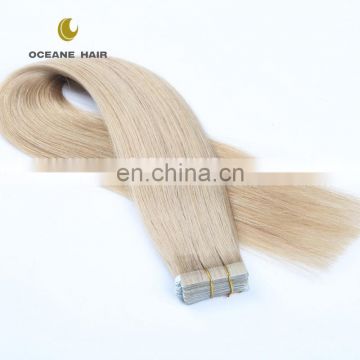 Double drawn 2.5g 40pcs ombre gray invisible Remy tape hair extensions