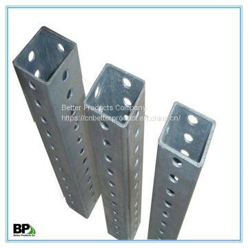 Galvanized Steel Sign Post with High Yield Strength