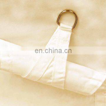 Ivory  color waterproof polyester  shade sail 4*4*4meter for UK market