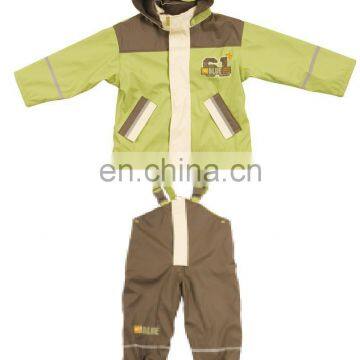 All weather kids PU rain suit sets