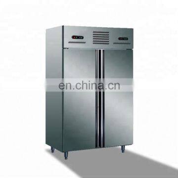 1590L stainless steel fan cooling commercial kitchen 3 door upright freezer with wheels guangzhou factory