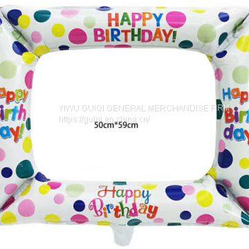 foil balloon  happy birthday square helium balloon mylar balloon party balloon decoration balloon