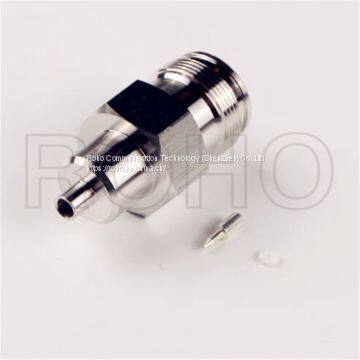 Straight RF Coaxial 4.3/10 Plug Male-K Connector Adapter for 141 Coaxial Cable