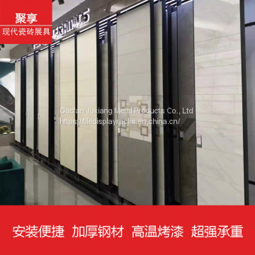 Pull Push Ceramic Tiles Showroom Display Rack Stand for Marble Granite Floor Tiles