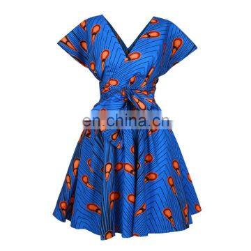 OEM 2020 New Arrivals Plus+Size+Dress African Print Midi Causal Women Dresses photo-3