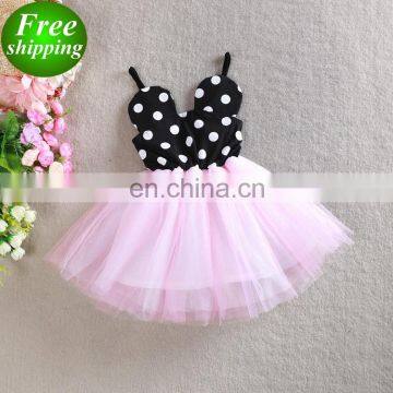 2019 summer Girls dot Dresses kids polka tutus princess dress