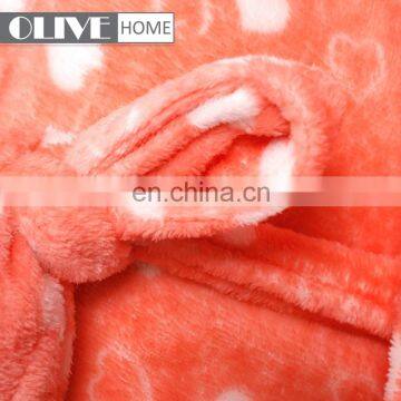 2018 Super Soft Personalized Heartshaped Printed Flannel Fleece Women Bathrobe With Hood photo-5