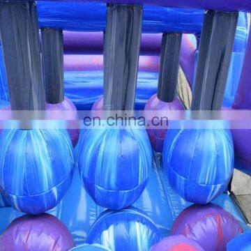 Purple Blue Inflatable Obstacle Course Game Bouncer For Sale photo-5
