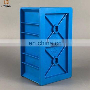 blue and green color plastic concrete double two cube test mould