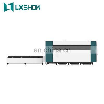 5% DISCOUNT LXSHOW Economical Fiber Laser Cutting Machine With Protection Cover for Metal / Enclosed Fiber Laser Cutter Machine
