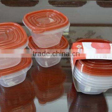 Good selling 4 pcs plastic food storage container 500ml