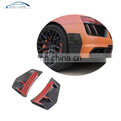 Carbon Fiber R8 V10 Rear Bumper Canards for AUDI R8 Base Coupe 2-Door 2016-2018