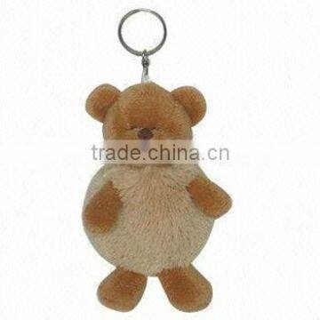 small cute soft toy plush teddy bear keychain