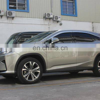 Chrome Door Visor Side Window Deflector Shade Sun Rain Shield Silver Strips Guard for Lexus RX photo-3