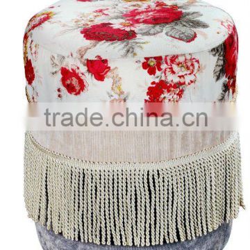 Decorative Ottoman with fringe