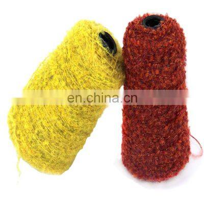 Wholesale High Quality Crochet Knitting Fancy Yarn Dyed Fabric Core Spun Loop Yarn