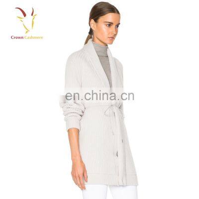 Женская модная безкнопочная кардиган-джемпер, зимний шерстяной пальто, крупноячеистый кардиган photo-4