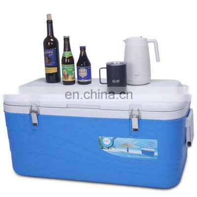 Outdoor camping 80 liter plastic cooler box insulated hard ice cooler