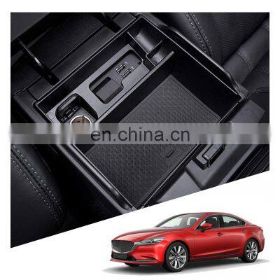 Interior Accessories Parts Silicone Armrest Rest Storage Box Center Control Console Organizer Tray For Mazda 6 Atenza 2018-2020