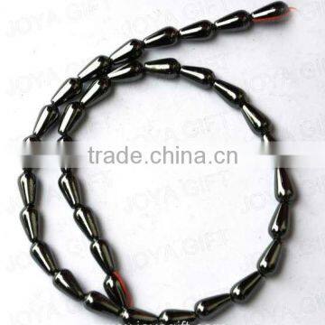 6x9MM Loose Hematite Drop Beads 16"