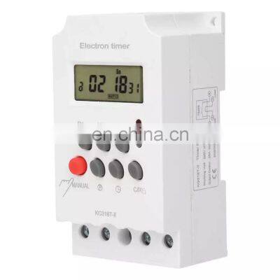 KG316T 220V 12V 110V 24V 25A 10A Din Rail Digital Time Timer Switch Daily Programmable With power saving mode